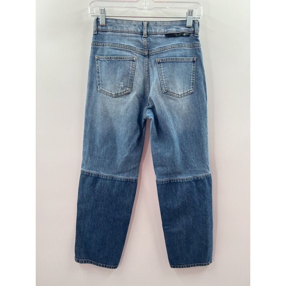 Stella McCartney Women’s Straight Legged Cropped Two Tone Jeans Blue Size 24 - Picture 7 of 12